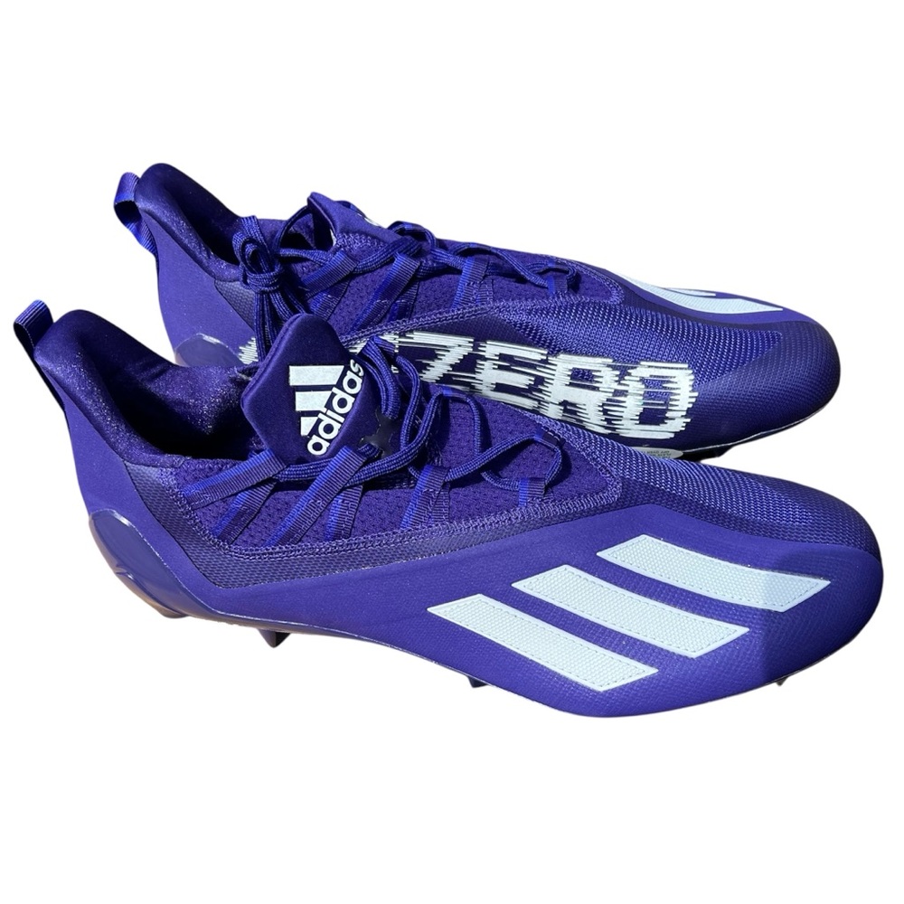 Adidas SM Adizero 21 NCAA Football Cleats Purple White Size 16 NEW WITH BOX